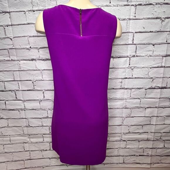 Broadway and Broome Purple Lined Back Zip Sleeveless Shift Dress Size Small - Picture 2 of 7
